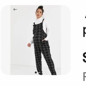 ASOS Maternity Check Print Jersey Jumpsuit